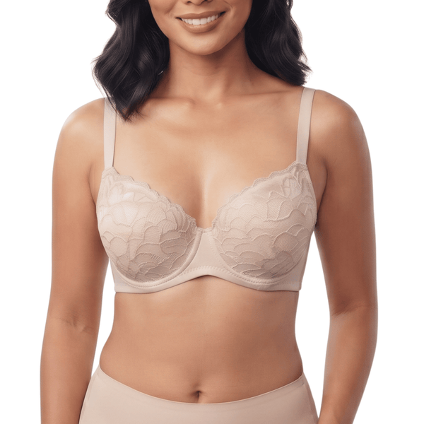 Lady Grace Intimates Elegant Molded Lace Cup Bra with Wire 5498