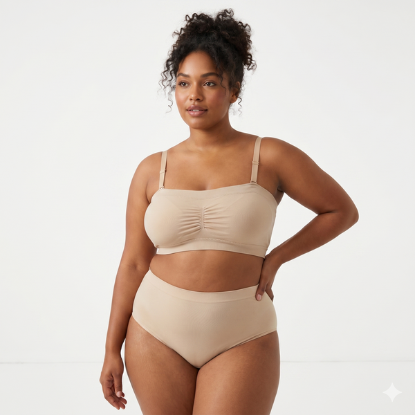 Lady Grace Plus-size Tube Bra with Removable Straps 3125