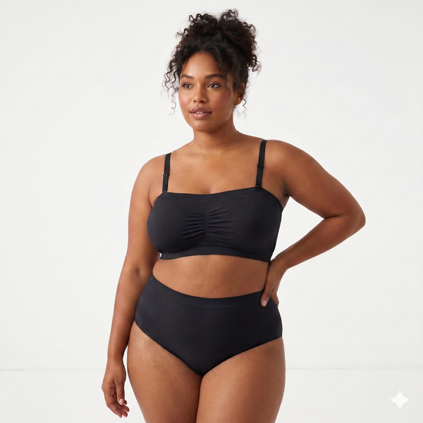 Lady Grace Plus-size Tube Bra with Removable Straps 3125