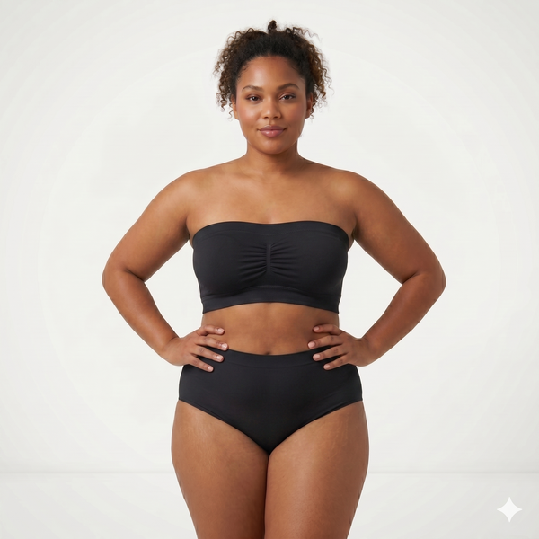 Lady Grace Plus-size Tube Bra with Removable Straps 3125