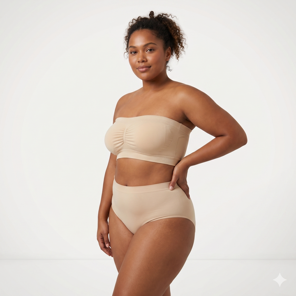 Lady Grace Plus-size Tube Bra with Removable Straps 3125