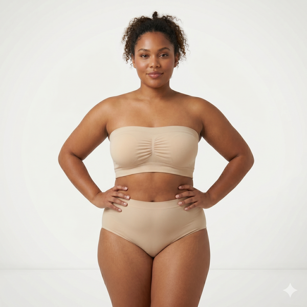 Lady Grace Plus-size Tube Bra with Removable Straps 3125