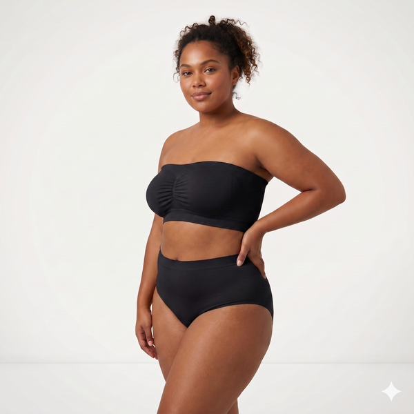 Lady Grace Plus-size Tube Bra with Removable Straps 3125