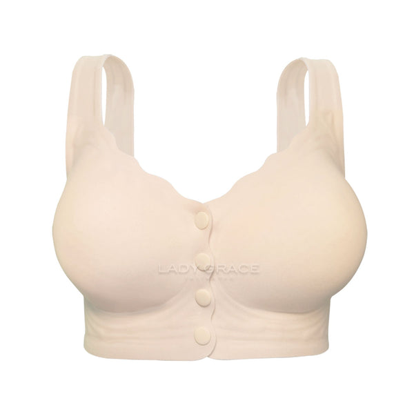 Lady Grace Intimates Seamless Molded Bra with Front Button 5403