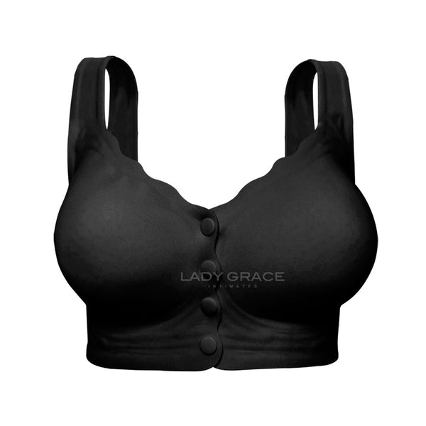 Lady Grace Intimates Seamless Molded Bra with Front Button 5403