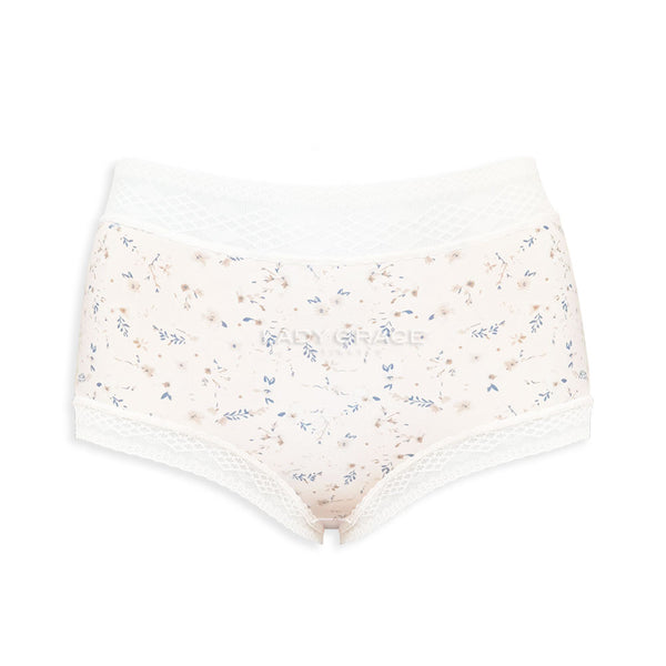 Lady Grace Intimates Plus size Elegant Floral Lace-Trimmed High-Waist Full Panty 60021 App