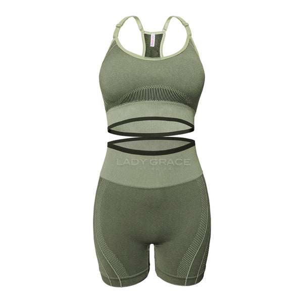 Lady Grace Intimates Racerback Sports Bra with Shorts 5748
