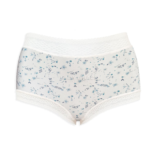 Lady Grace Intimates Plus size Elegant Floral Lace-Trimmed High-Waist Full Panty 60021 App