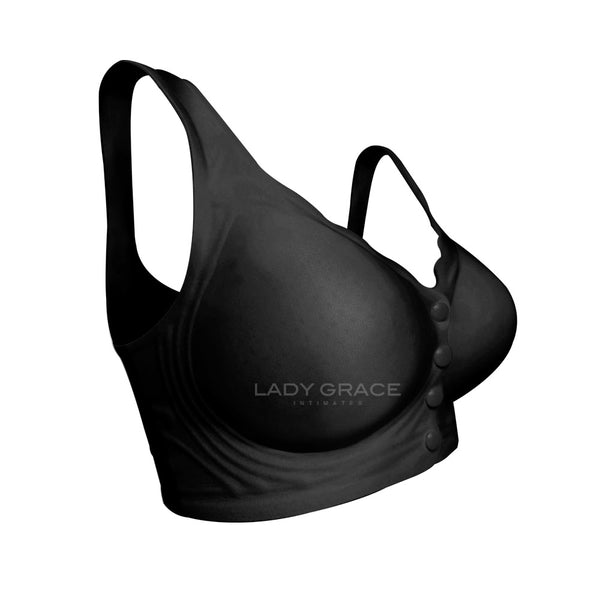 Lady Grace Intimates Seamless Molded Bra with Front Button 5403