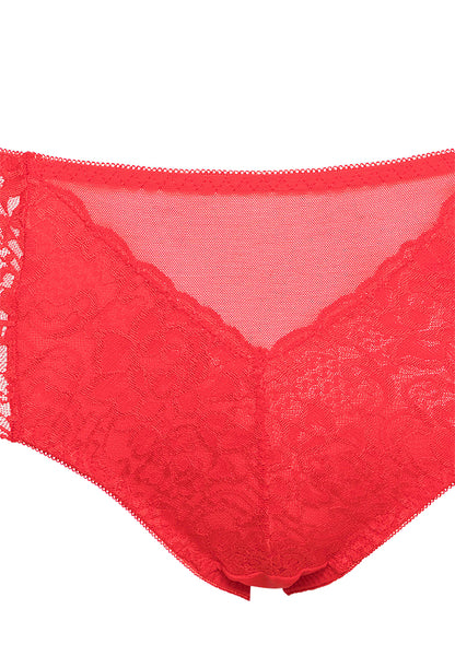 Lady Grace Boyleg Lace Panty with Mesh Panels  - 6432