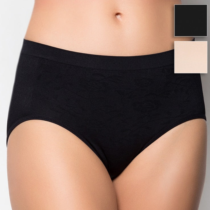 Lady Grace Intimates Seamless Panty with Floral Design - 6529