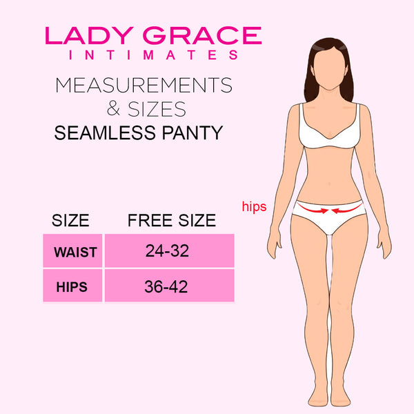 Lady Grace Intimates Seamless Panty with Floral Design - 6529