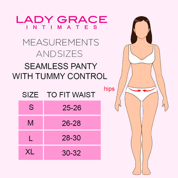 Lady Grace Intimates Seamless Panty with Tummy Control - 8566