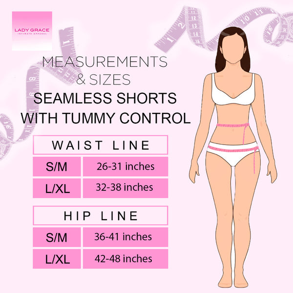 Lady Grace Intimates Seamless Shorts with Tummy Control - 7011