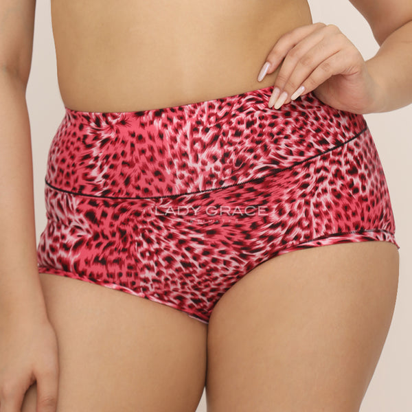 Lady Grace High Waist Animal Print Panty with Light Tummy Control 6413